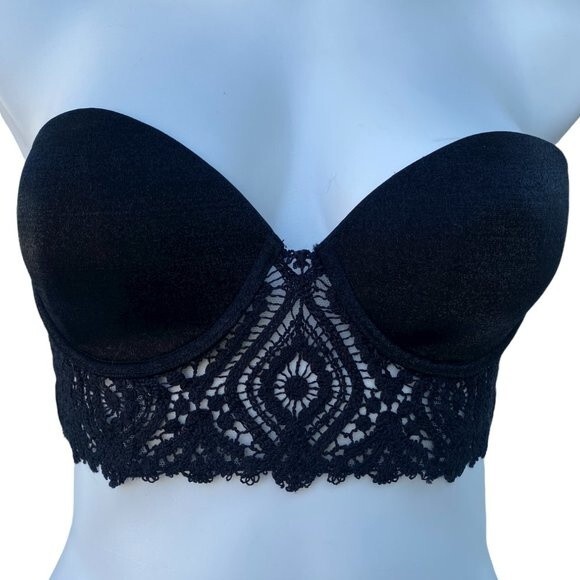 COSABELLA designer Black Strapless Corset type BRA sz 32B - made in ITALY - Picture 12 of 12